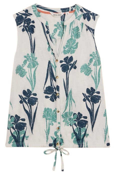 TULIP JERSEY SLEEVELE SHIRT WHITE PRINTED 2