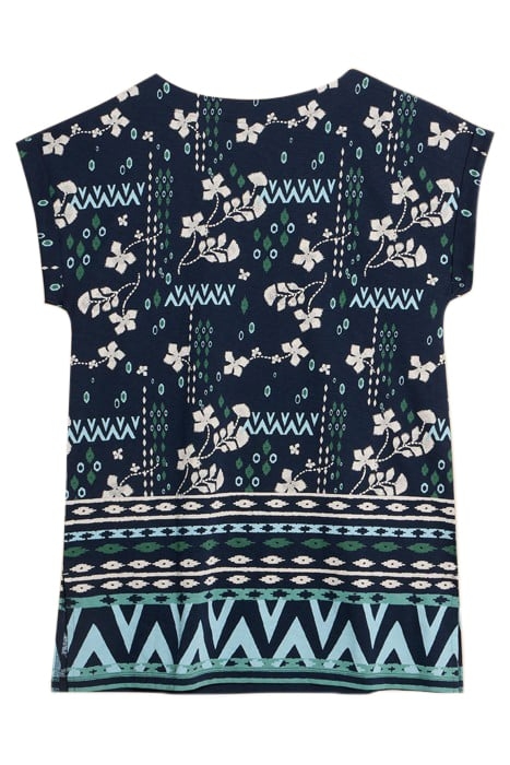 CARRIE TUNIC NAVY PRINTED 3