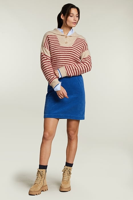 BLUE SHORT CORDUROY SKIRT 3