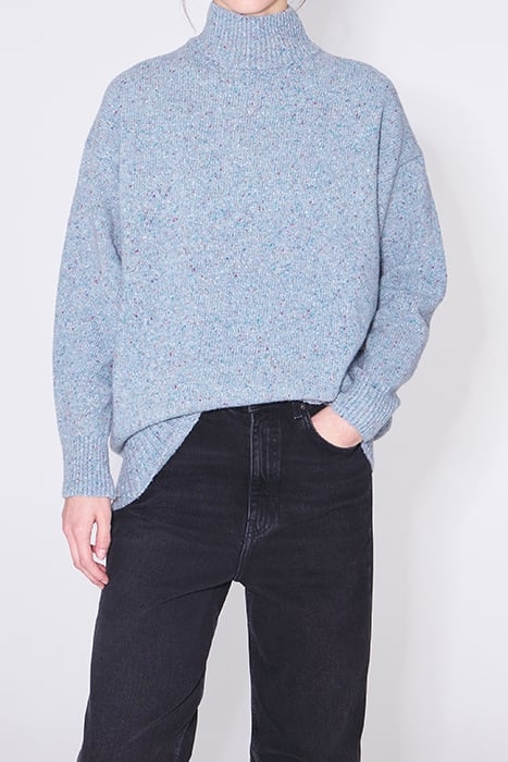 BLUE MARL WOOL SWEATER 1