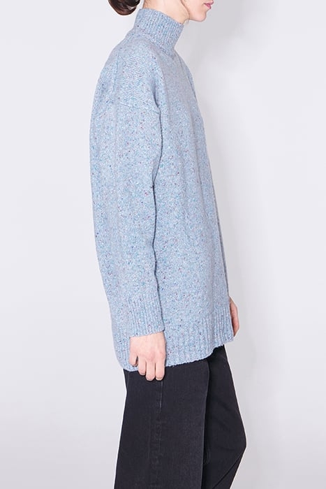 BLUE MARL WOOL SWEATER 4
