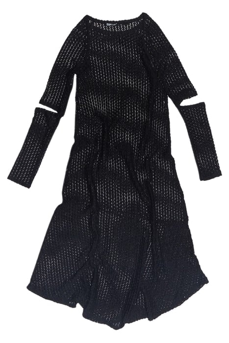 BLACK JERSEY-KNIT DRESS 3
