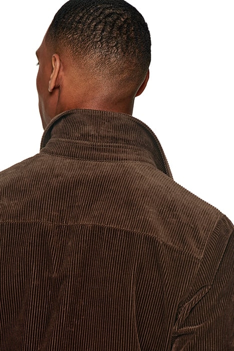 DARK BROWN RELAXED FIT SHIRT-JACKET 8