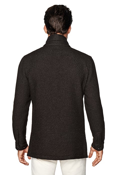 DARK BROWN RELAXED FIT SHIRT-JACKET 2