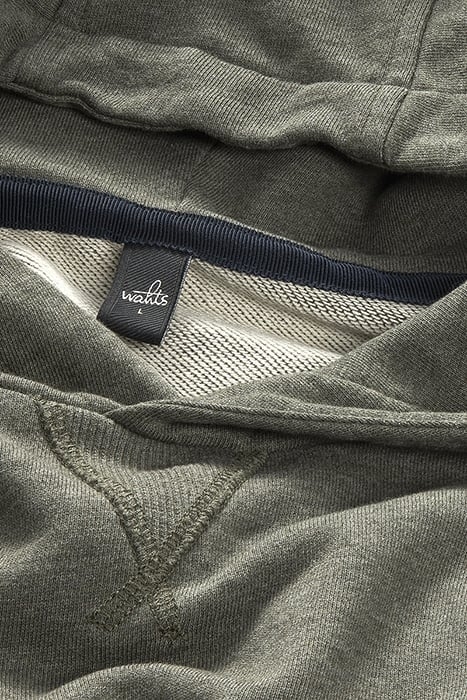 VANCE-BAND | HOODED SWEATSHIRT ARMY GREEN MELANGE 2