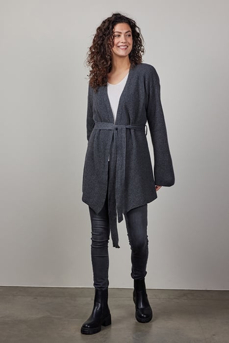 KIMONO CHIARA CASHMERE DARK GREY MELANGE 1