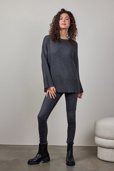PULLOVER SOLE CASHMERE DARK GREY MELANGE 2