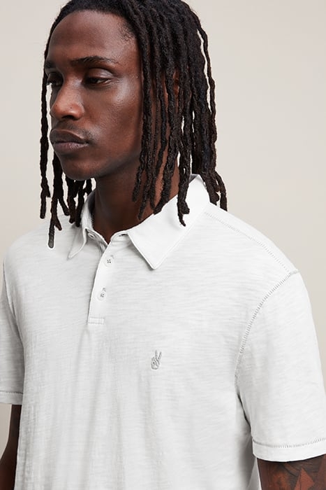 SS SOFT COLLAR COTTON SLUB POLO SALT 2