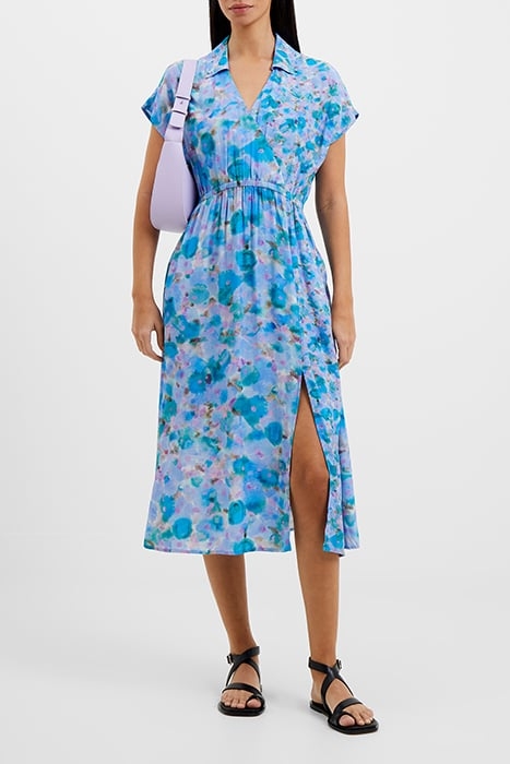 GRETHA DRAPE WRAP DRESS BLUE 2