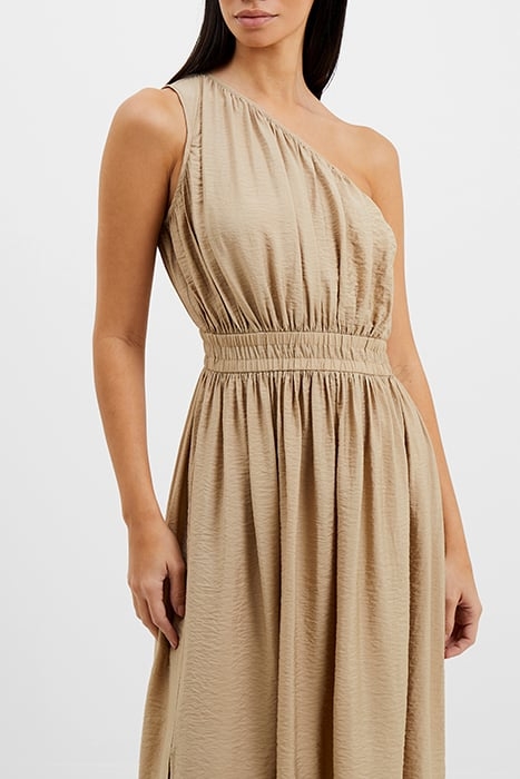 FARON MIDI ONE SHOULDER DRESS BROWN 5