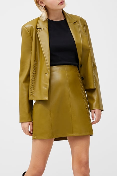 CROLENDA PU SKIRT BROWN 1