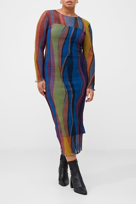 SASKIA EYDIE RUCHED DRESS BLUE 1