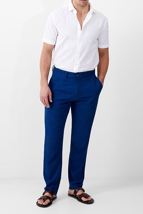 LINEN BLEND TROUSER BLUE 2