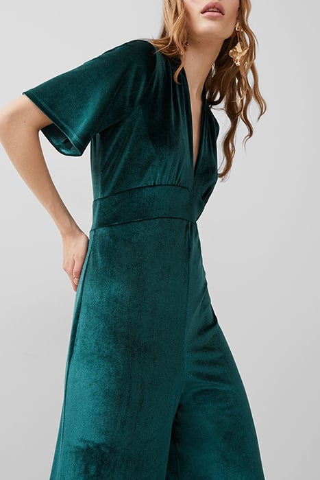 SULA VELVET SS JUMPSUIT GREEN 4