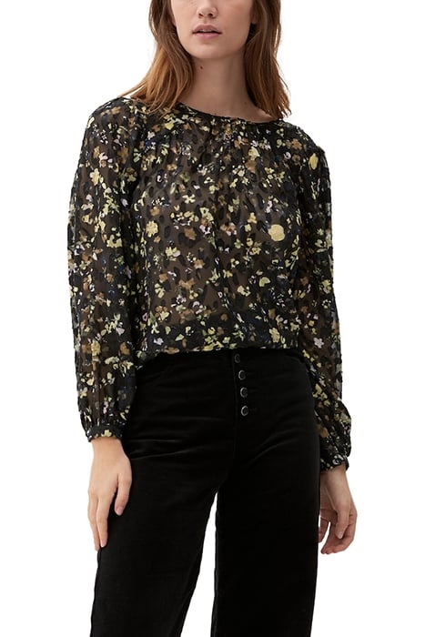 S.OLIVER BLOUSES GREY/BLACK 1