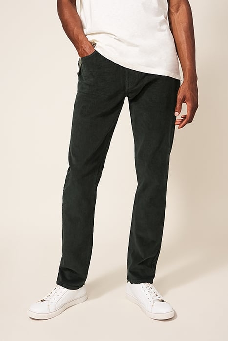 CROSBY CORD TROUSER DARK GREEN 1