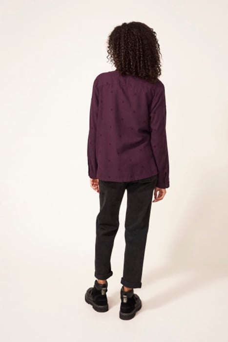EMILIA COTTON SHIRT PLUM 3