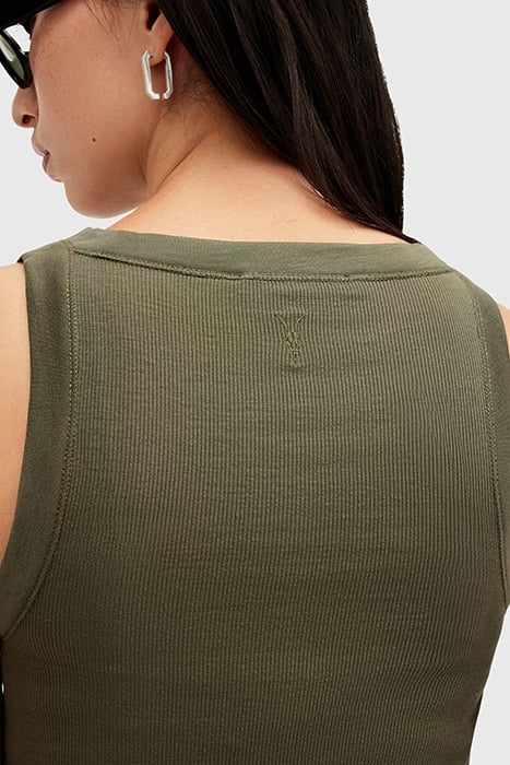 RINA CROPPED TANK TARMAC GREEN 7