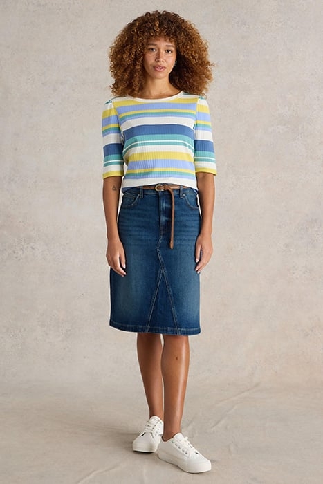 SCARLETT DENIM SKIRT MID DENIM 1