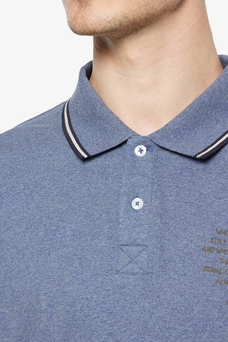LUCASSI BADGE POLO BLUE AUTUMN MELANGE 6