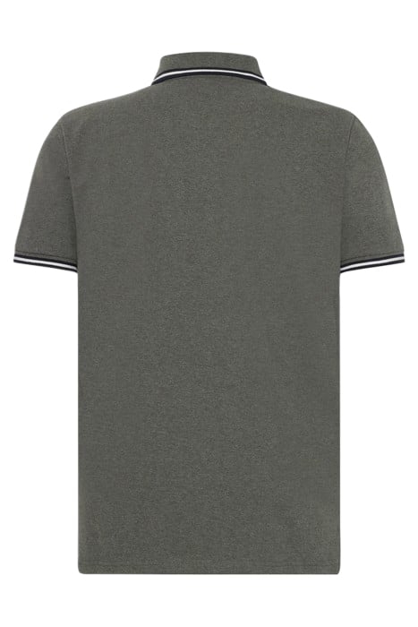 LUCASSI BADGE POLO FULL GREEN MELANGE 5