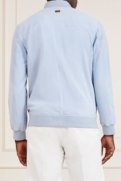 REAL SUEDE BOMBER FUNNY BLUE 2