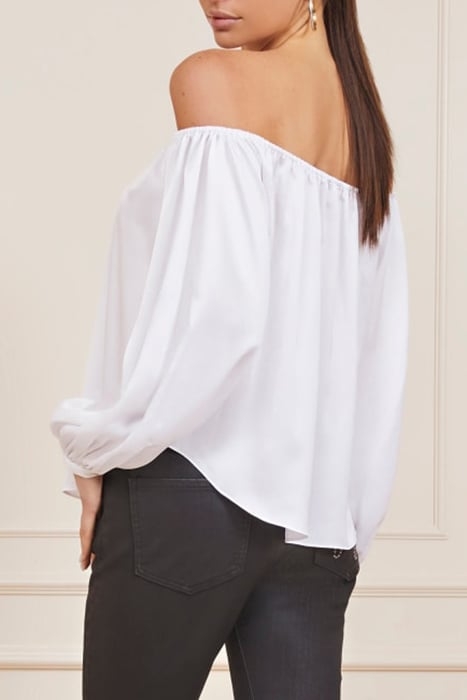 CANDICE OFF SHOULDER TRUE WHITE BLOUSE 2