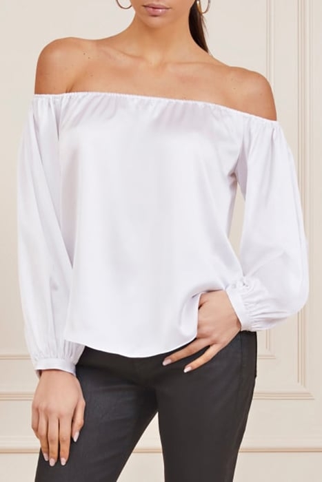 CANDICE OFF SHOULDER TRUE WHITE BLOUSE 5