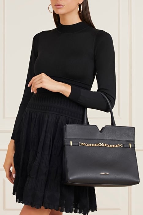 MEDIUM SATCHEL MAGNE JET BLACK HANDBAG 2