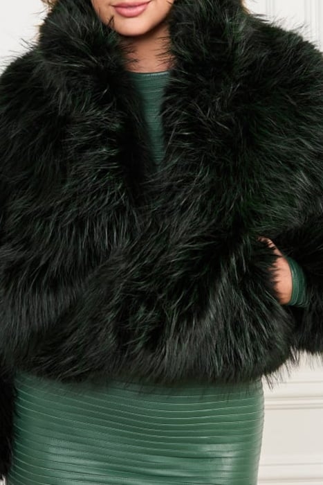 LULA FAUX FUR COAT DARK TORMALITE JACKET MULTI 6