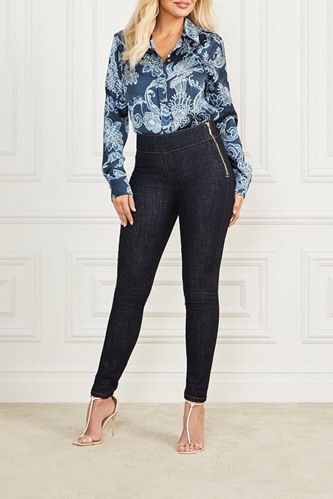 MELISSA PRINTED SHIRT FLORAL INK BUTTON-DOWN PRINT 3