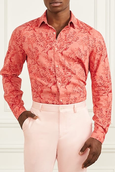 JOE COLLAR NOTCHE SPICED SALMON CASUAL SHIRT CORAL 1