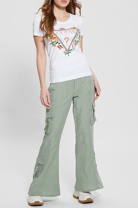 SS CN TRIANGLE FLOWERS TEE PURE WHITE 6