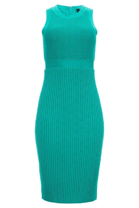 ELANDRA DRESS SWEATE POMPOM GREEN 1