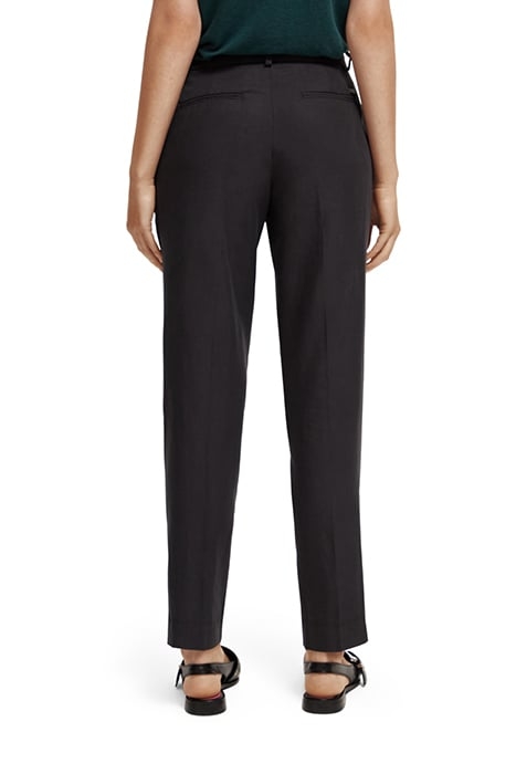 LOWRY - MID RISE SLIM LEG DRAPEY PANTS CHARCOAL 2