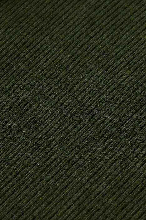 BUTTON DETAIL SKINNY RIB PULLOVER FIELD GREEN MELANGE 7