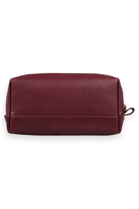 LARGE LEATHER MAKEUP BAG BORDEAUX 2