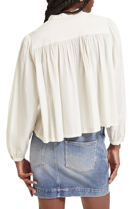 SHIRT WITH PIN TUCK YOKE AND GATHERING SOFT ICE 2