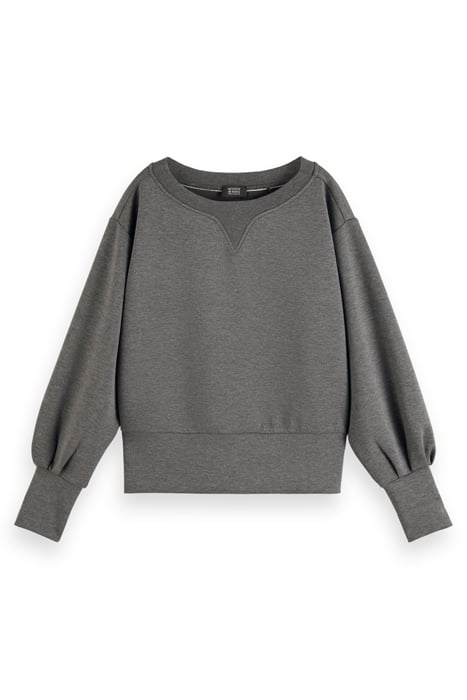 BOATNECK SWEATSHIRT DARK GREY MELANGE 4