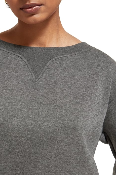 BOATNECK SWEATSHIRT DARK GREY MELANGE 6