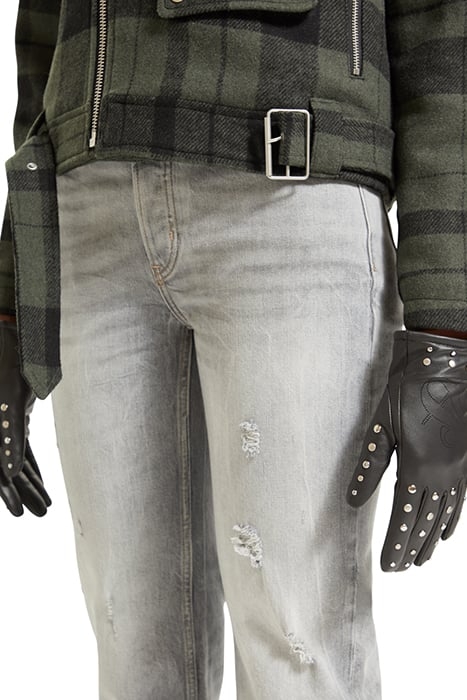 STUDDED PERFORATED LOGO GLOVES EVENING BLACK 3