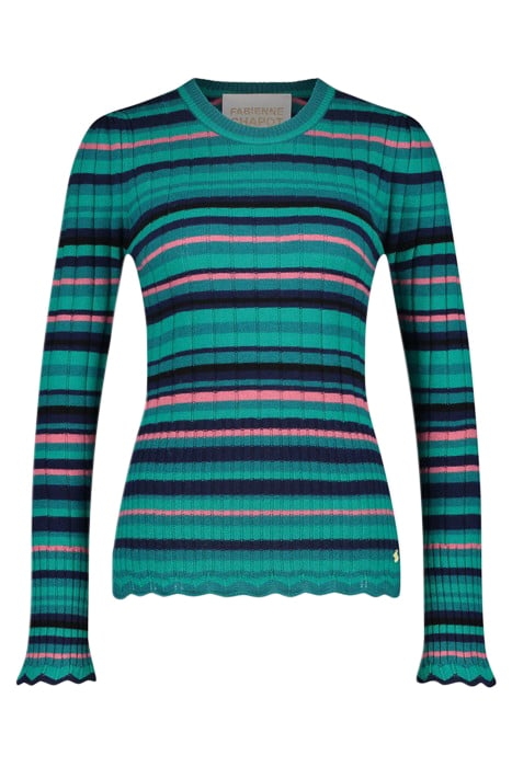 BANDA PULLOVER BRIGHT TEAL/NAVY 1