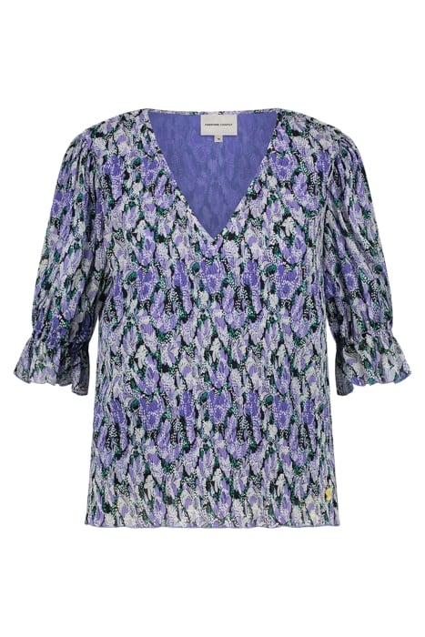 PAULA TOP POPPY PURPLE/CREAM W 4