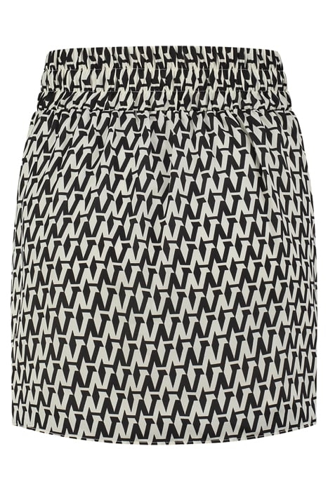 ANKARA PRINTED SKIRT BLACK/STAR WHITE 2