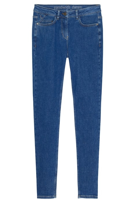 TROUSER WOVEN LONG 24001857 MID BLUE DENIM 3
