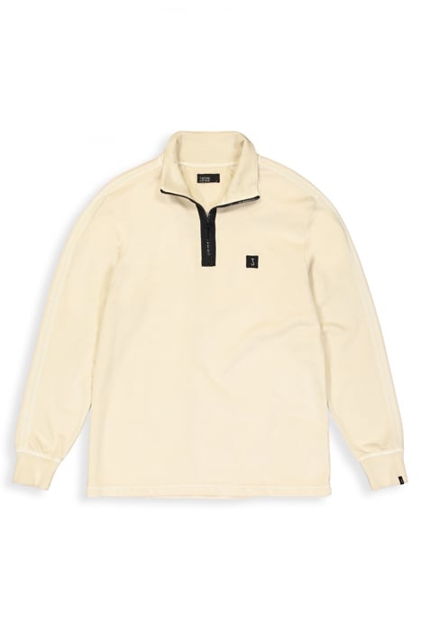 ALOIS HALF ZIP SWEAT BEIGE GREY 3
