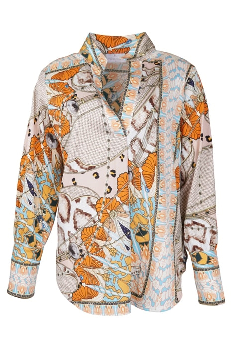 BLOUSE LIEGE ORANGE AND SNAKE 3