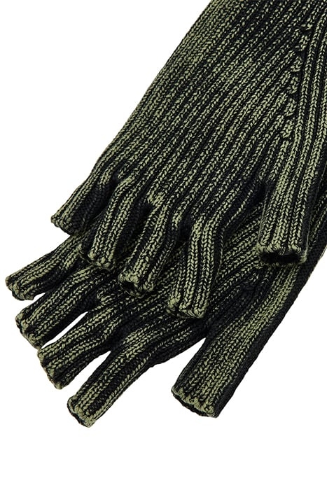 FINGERLESS GLOVE IN MARBL DARK OLIVE 2