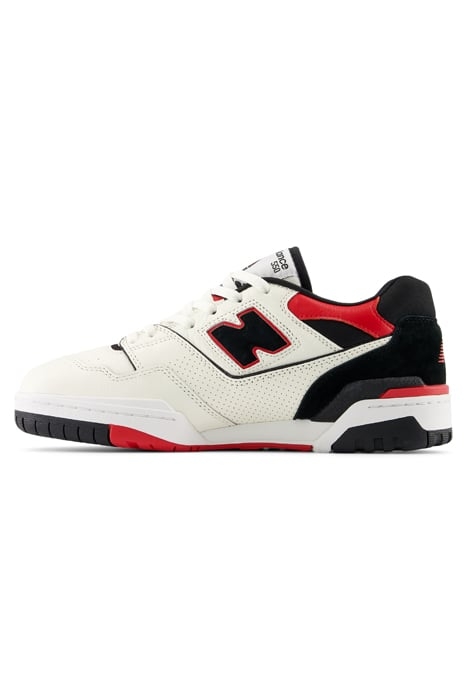 BB550STR SNEAKERS IN WHITE BLACK AND RED 5
