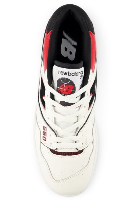 BB550STR SNEAKERS IN WHITE BLACK AND RED 3